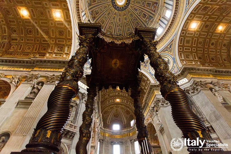 Berninis altar in St. Peters Basilica | Early Access Sistine Chapel Tickets by Walks of Italy